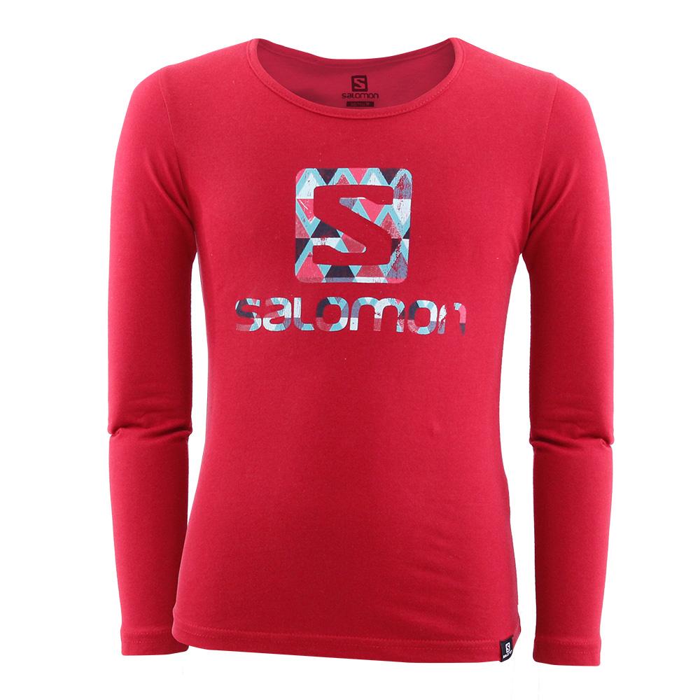 Salomon SWAZI LS G Camisetas Niños - Rojas - Colombia (40539-ODQF)